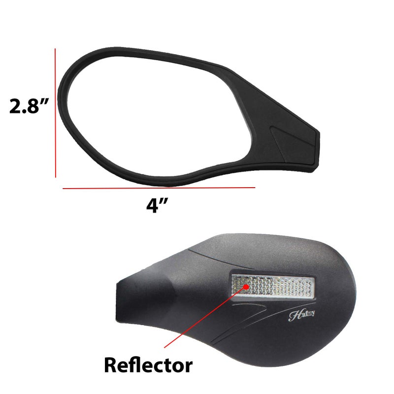 Hafny New Handlebar Bike Mirror, HD,Blast-Resistant, Glass Lens, HF-MR088LS (Left) (HF-M903LS-FR01 (Handlebar Fitting Left Side, Silver Glass)) - Image 2